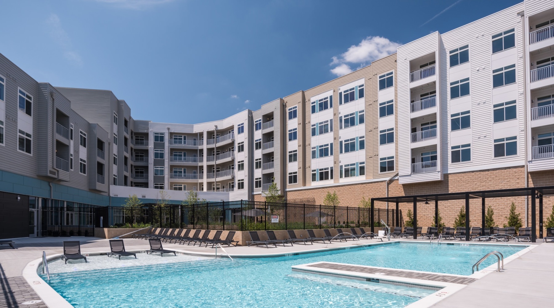 swimming pool in a courtyard